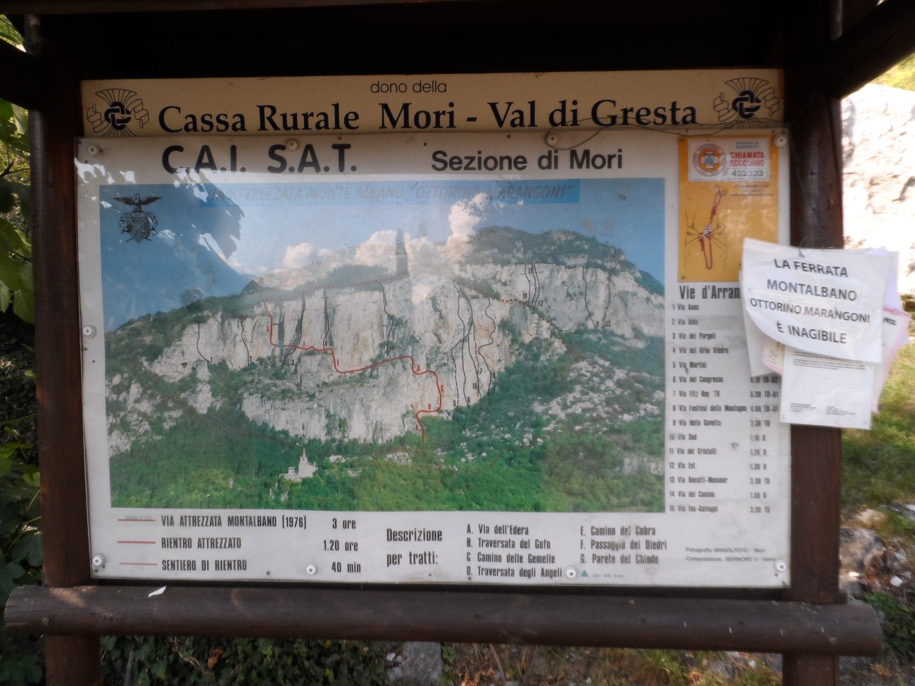 La Ferrata Montalbano-E INAGIBILE !!!